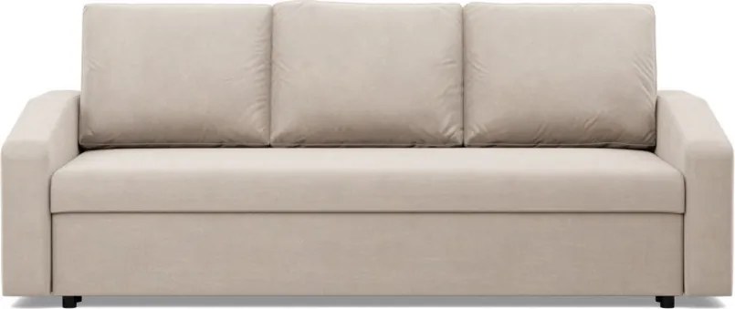 Zeus kanapéágy, bársony, bonell töltet, döntött kartámasz, bézs