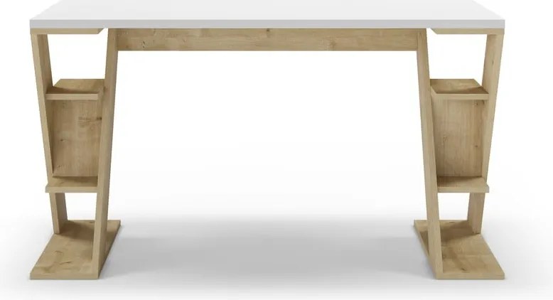 Íróasztal fehér asztallappal 60x137 cm Butterfly – Marckeric