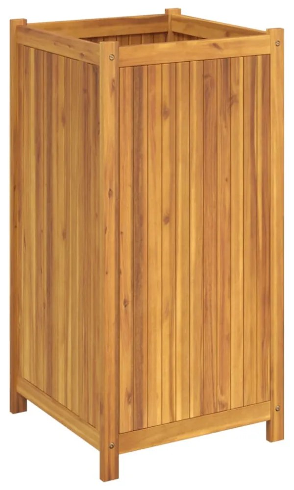 tömör akácfa kerti virágtartó béléssel 50 x 50 x 100 cm