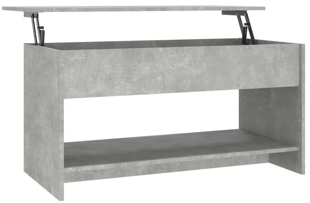 betonszürke szerelt fa dohányzóasztal 102x50x52,5 cm