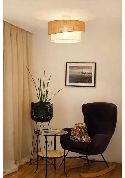 Brilagi SHINE lógó mennyezeti lámpa 1xE27/15W/230V, 50 cm, bézs/krém