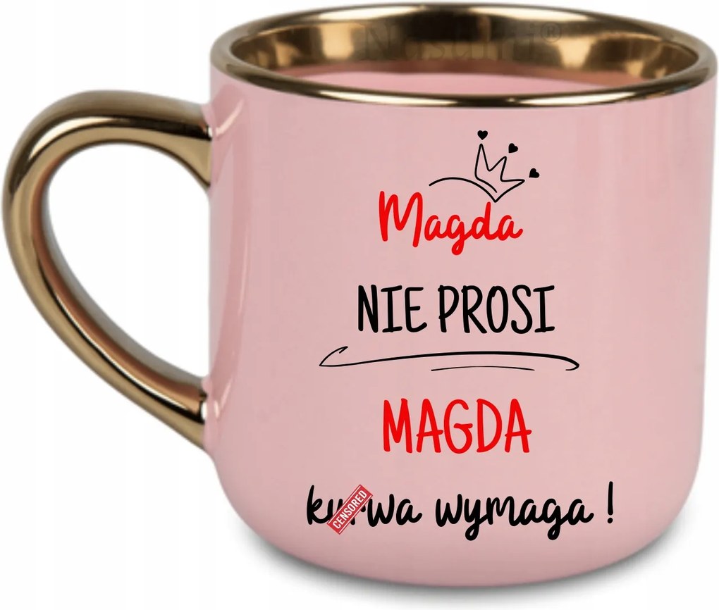 Elegáns bögre Magda nem kér Magda igényel Vita 400 Rózsaszín