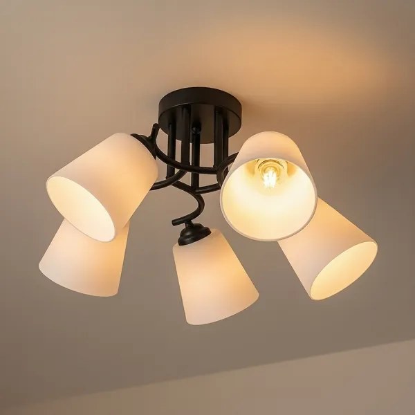 PAFOS felületre szerelhető csillár 5xE27/15W/230V fekete