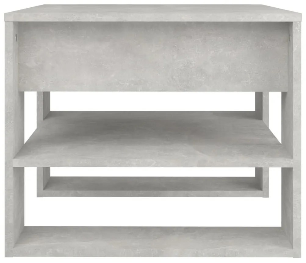 Betonszürke szerelt fa dohányzóasztal 55,5x55x45 cm