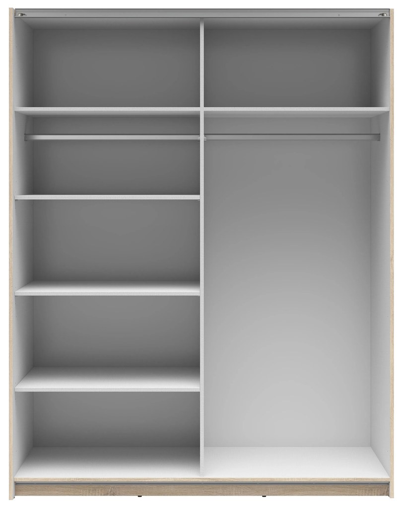 Ruhásszekrény tolóajtókkal Tetrix 33 (szonoma tölgy) (tükörrel). 1098548