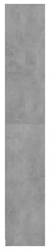 betonszürke szerelt fa fürdőszobaszekrény 30 x 30 x 183,5 cm