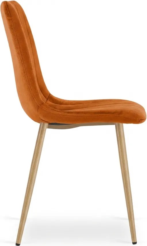 Terrakotta bársony szék LAVA