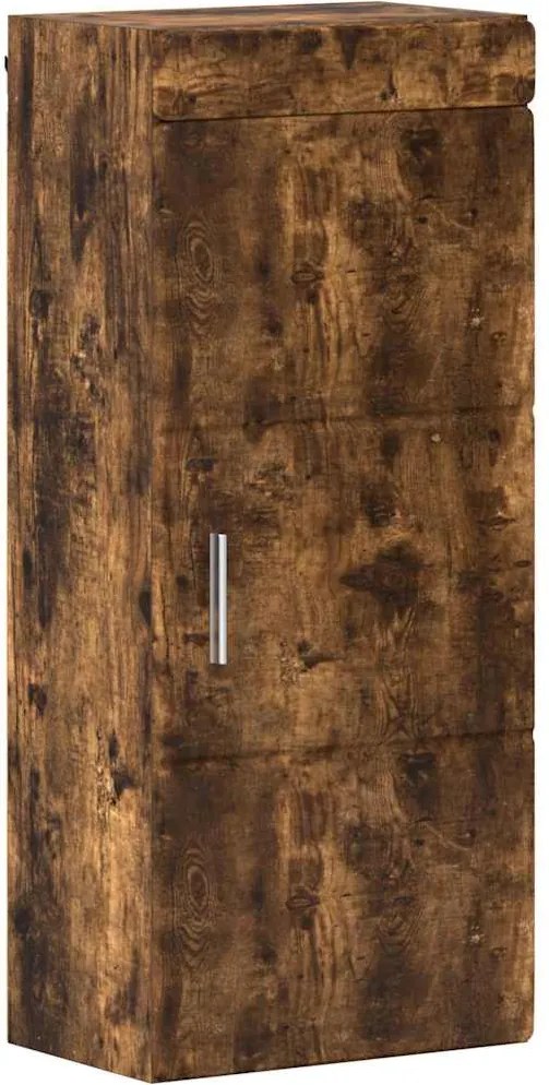 vidaXL Fürdőszobai faliszekrény TULUM Füstölt tölgy 37 x 24,5 x 86 cm