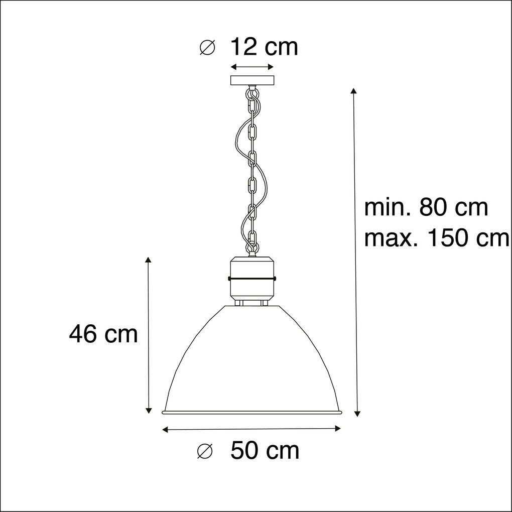 Ipari függőlámpa rozsda színben - Flynn