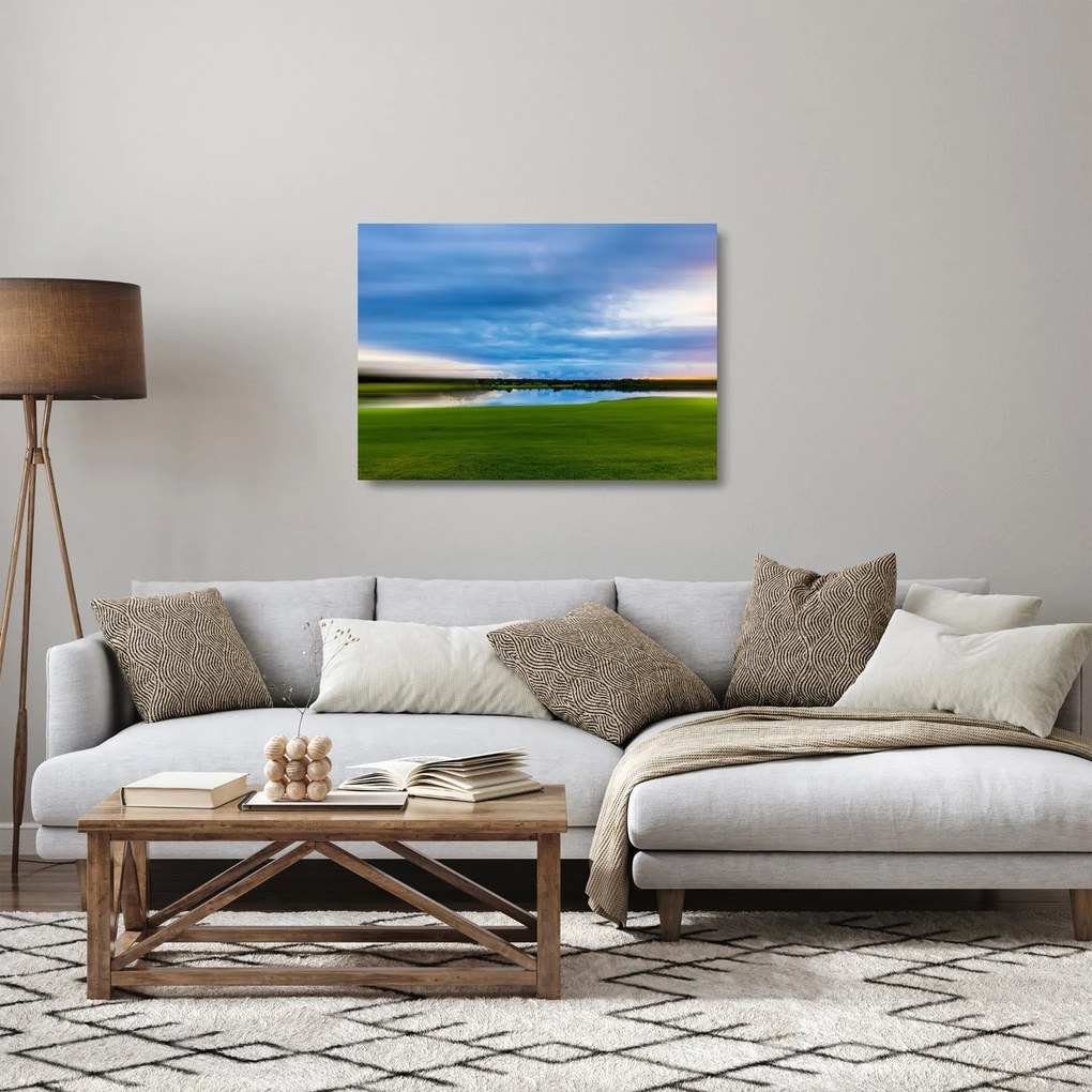 Rét kép (üvegen) (70x50 cm)