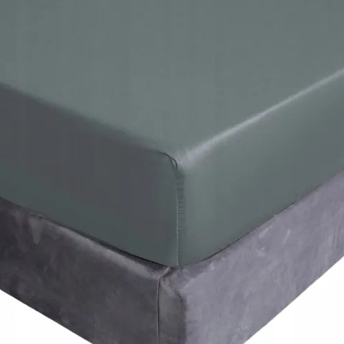 Pamut Gumis Lepedő 200x200+25 Szürke 100% pamut