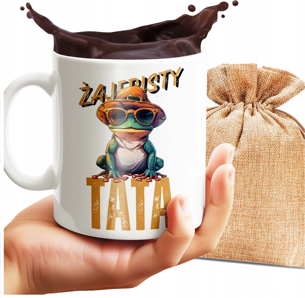 Nyomott Mintás Bögre Békás Apa Ajándék Apák Napjára 330 ML