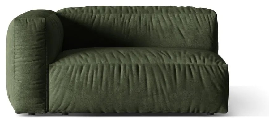 Zöld bársony kanapé modul (bal oldali) Martina – Micadoni