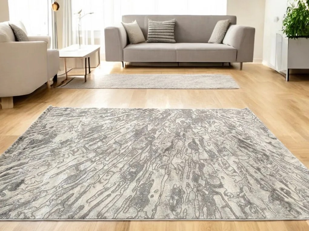 Veston 39876 szürke modern szőnyeg 80x250 cm