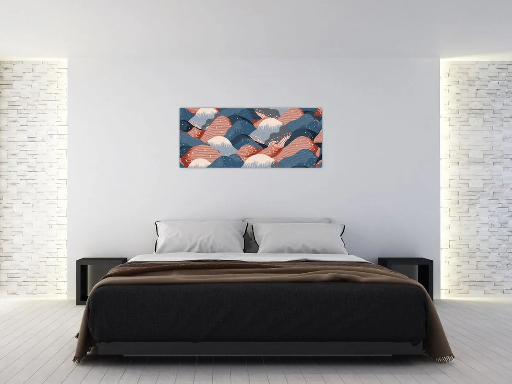 Kép - Japán hullámok (120x50 cm)