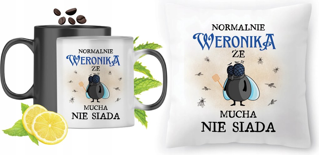 Veronika Varázsbögre fényképes nyomott mintás párna szett