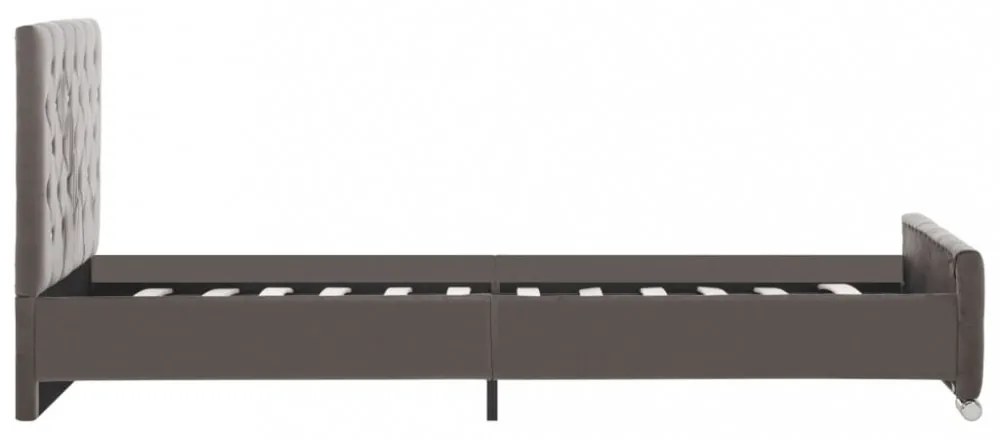 szürke bársony ágykeret 90 x 200 cm