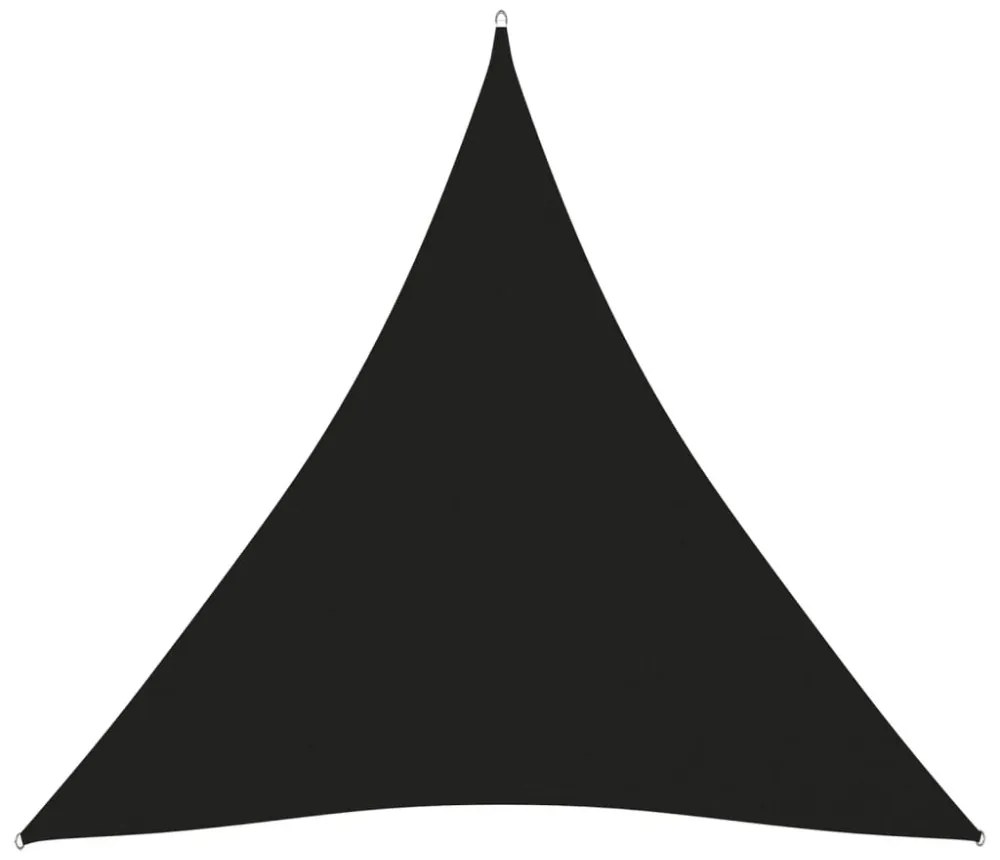 fekete háromszögű oxford-szövet napvitorla 3,6 x 3,6 x 3,6 m