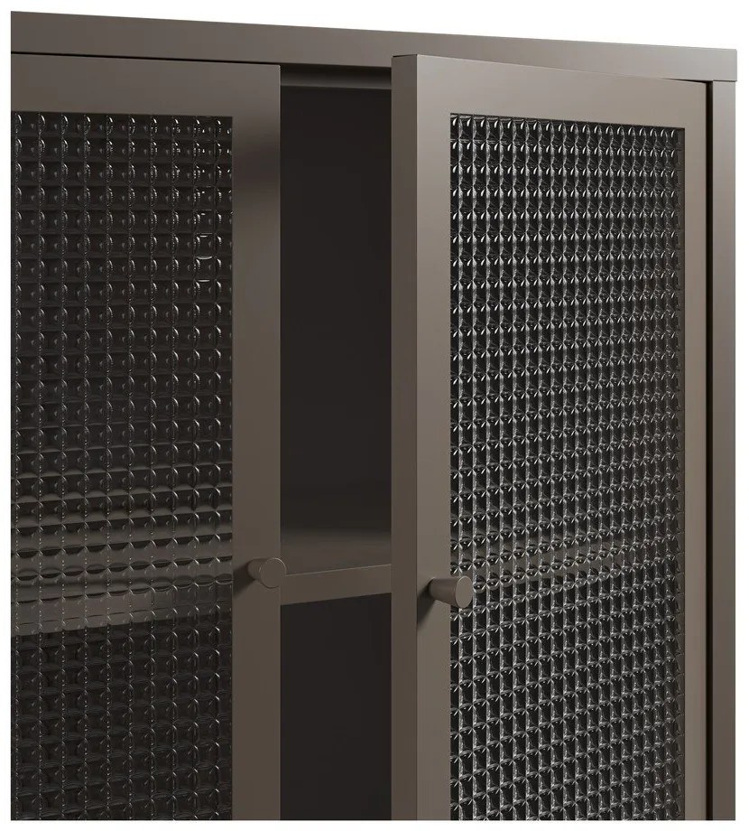 Szürke fém tálalószekrény 121x90x40 cm Layna – Marckeric