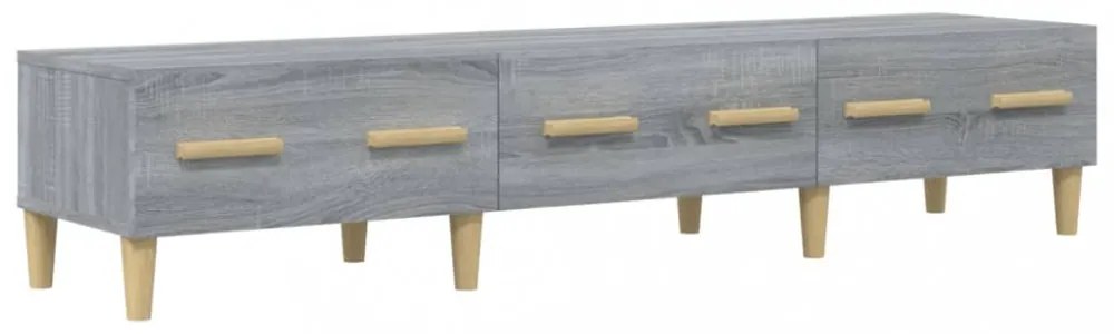 szürke sonoma színű szerelt fa TV-szekrény 150 x 34,5 x 30 cm