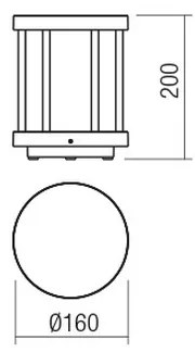 Redo 90577 - LED kültéri lámpa KALEN LED/8W/230V 3000K 20 cm IP65 antracit