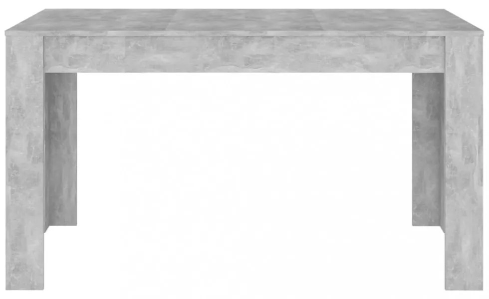 betonszürke szerelt fa étkezőasztal 140 x 74,5 x 76 cm