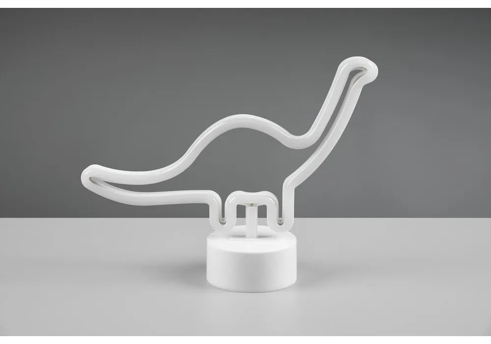 Fehér LED asztali lámpa (magasság 20 cm) Bronto – Reality