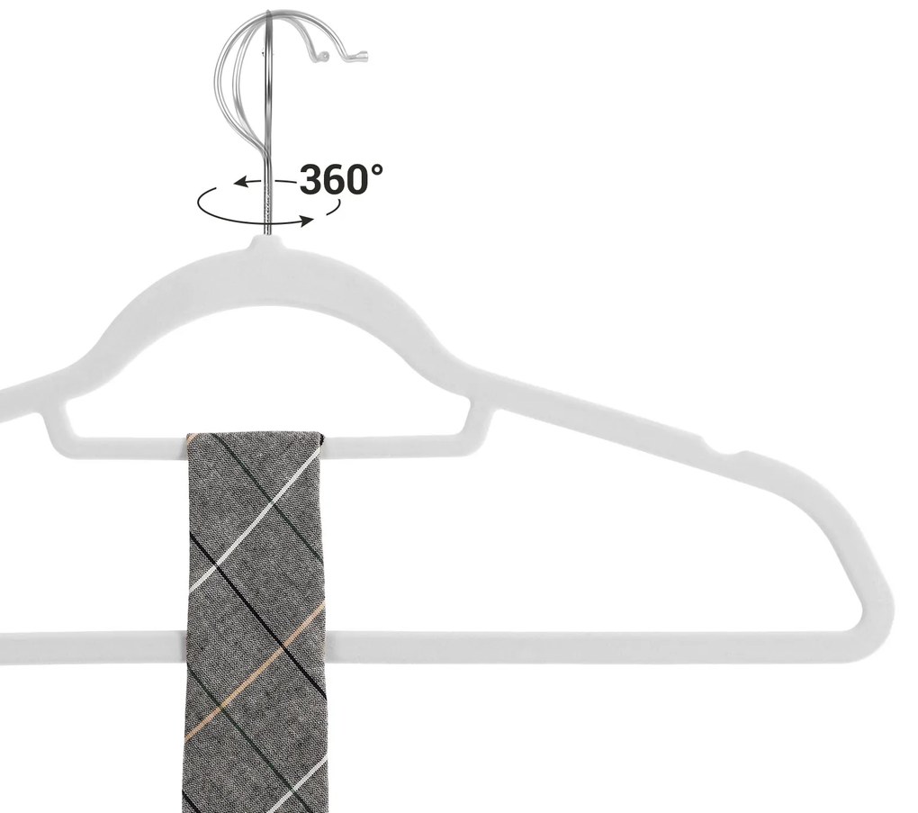 50 darabos fehér velúr Vállfa szett