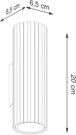 Brilagi - LED fali lámpa CRESTO 2xGU10/10W/230V 20 cm bordó