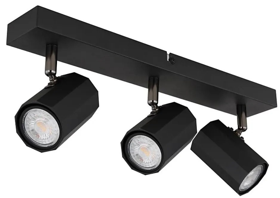 Globo 57918-3B - Spotlámpa JAMES 3xGU10/25W/230V fekete