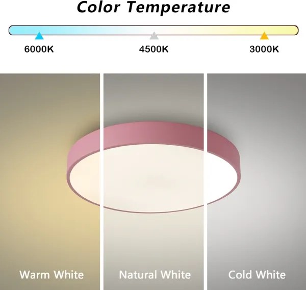 Brilagi - LED mennyezeti lámpa POOL LED/48W/230V 3000/4000/6000K 40 cm rózsaszín