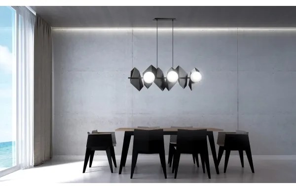 Csillár zsinóron DRIFTON 6xE14/10W/230V fekete