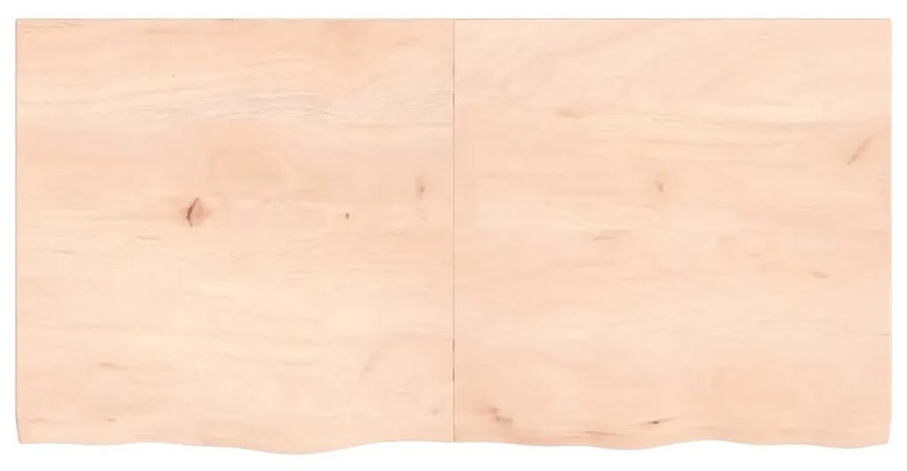 kezeletlen tömör tölgyfa fali polc 120x60x(2-4) cm