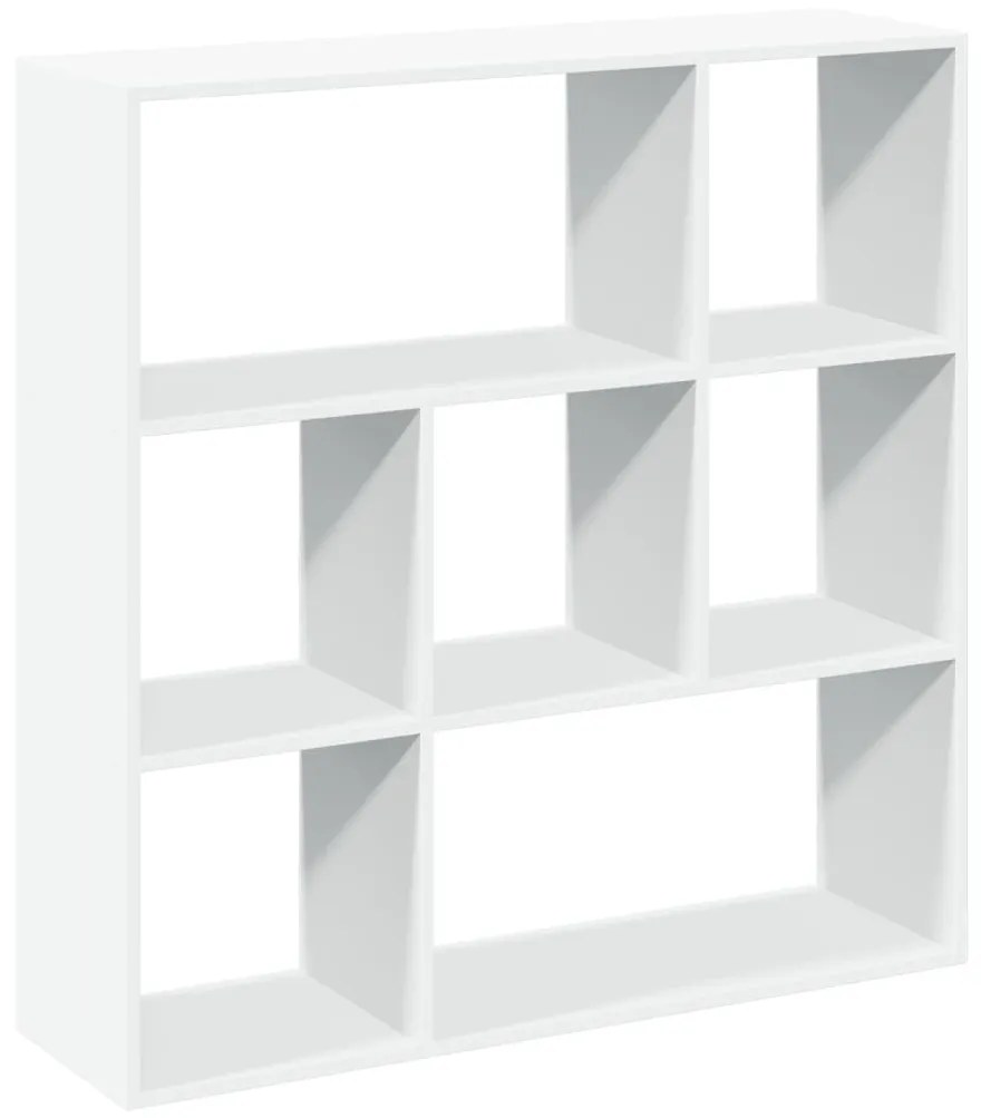 fehér szerelt fa térelválasztó könyvespolc 102x29x103,5 cm