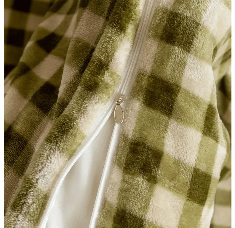 Mikroplüss ágyneműhuzat KELVIO zöld Ágyneműhuzat mérete: 2 db 70 x 90 cm | 200 x 220 cm