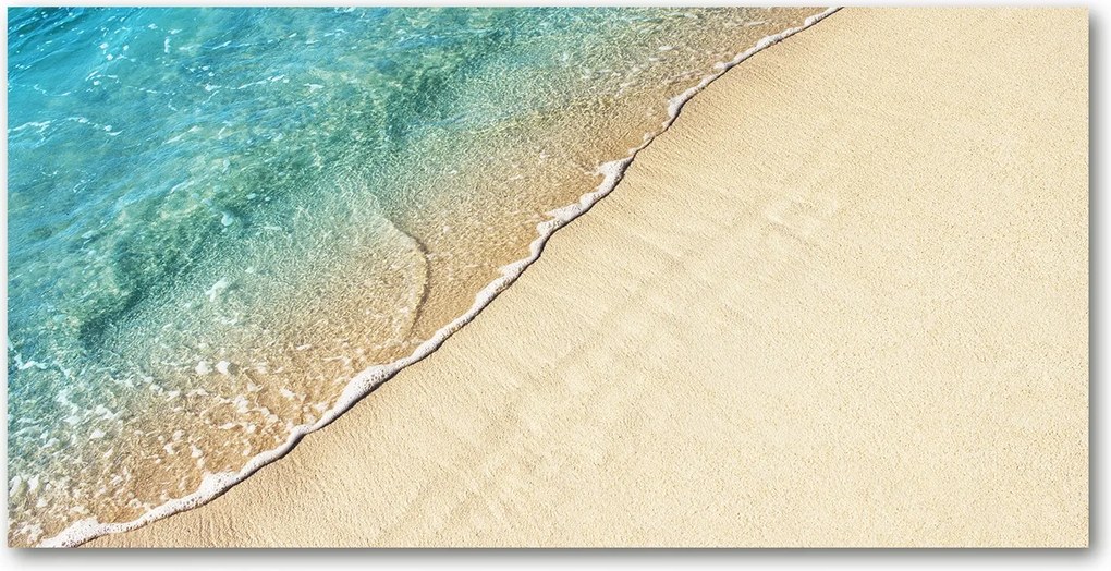 Konyhai panel Hullám a tengerparton 140x70 cm Ragasztó