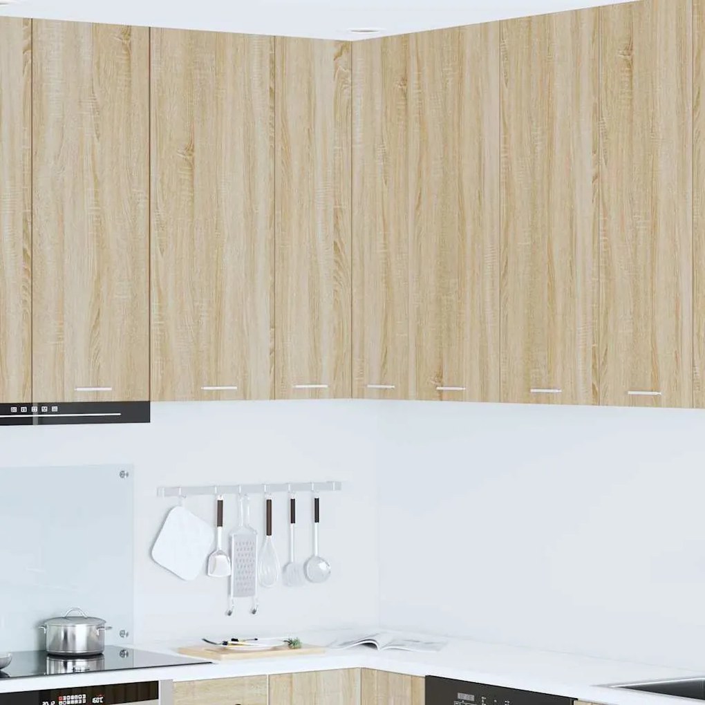 Függő szekrény Riga Sonoma tölgy és fehér 57 x 57 x 100 cm