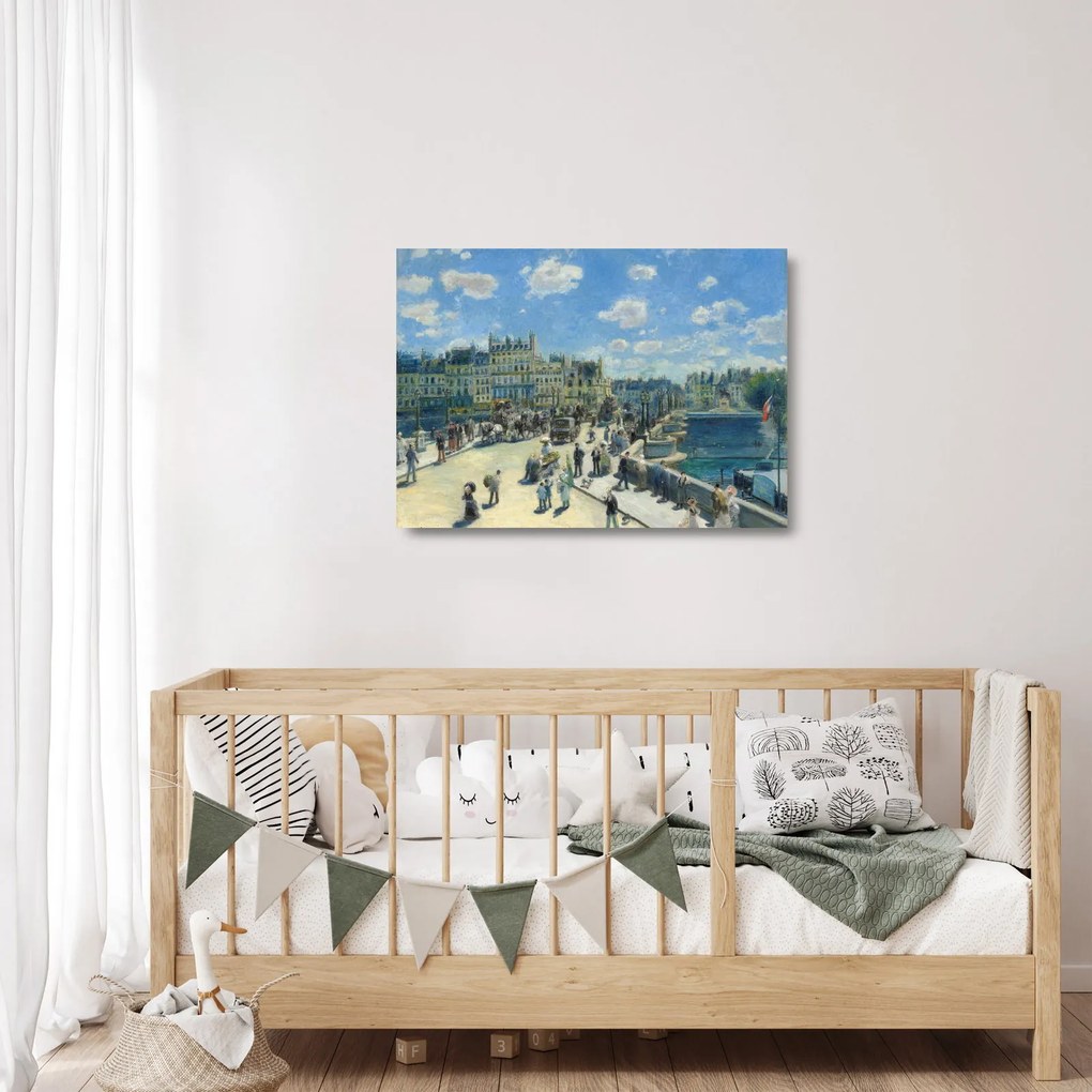 Üveg kép - Auguste Renoir, Pont Neuf, Paris, reprodukciók (70x50 cm)