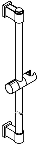 GROHE 269612431 - Zuhanyrúd VITALIO UNIVERSAL 900 mm fekete