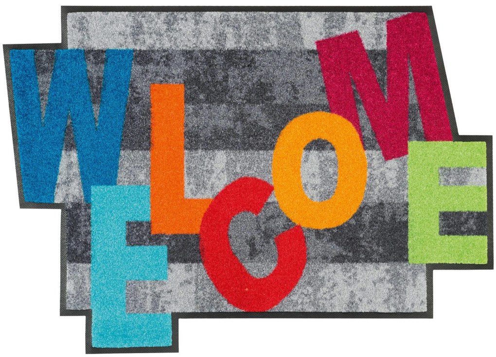Welcome vicces, színes feliratos lábtörlő