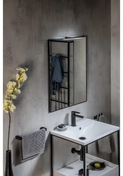 Sapho - AROWANA keretes tükör 60x80 cm matt fekete