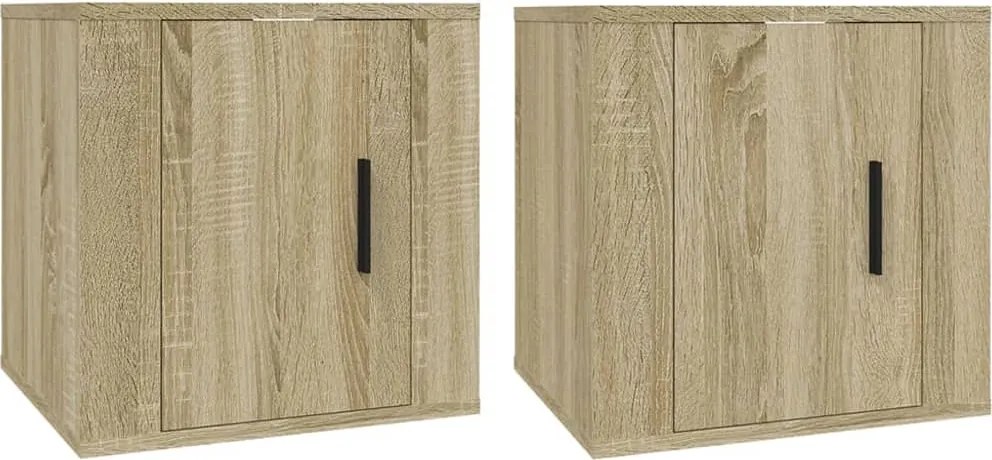 vidaXL 2 db sonoma tölgy fali TV-szekrény 40x34,5x40 cm