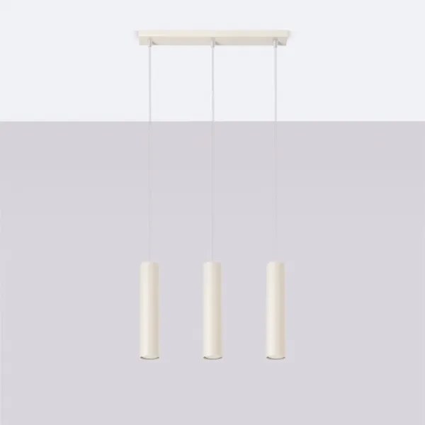 Sollux SL.1481 - Csillár zsinóron LAGOS 3xGU10/10W/230V krémes