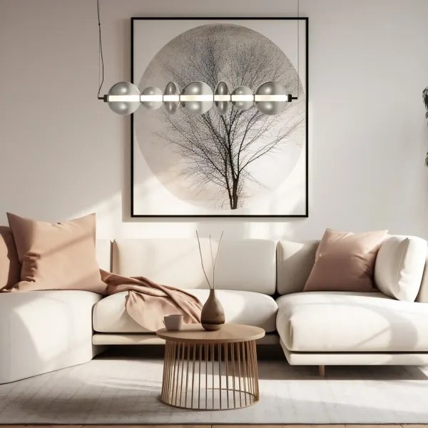 LED Csillár zsinóron DAPHNE LED/40W/230V szürke