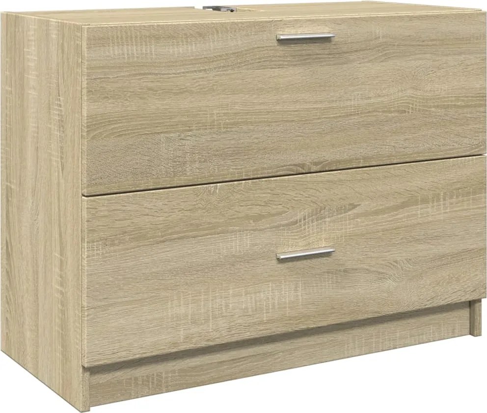 vidaXL sonoma tölgy színű szerelt fa mosdószekrény 78x37x59 cm
