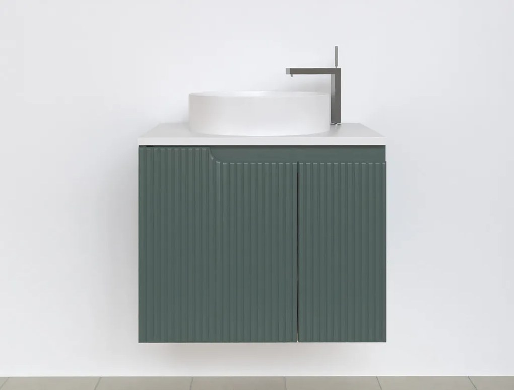 Piramida EURIDIKA fali fürdőszobabútor - mosdópult mosdó nélkül-2 ajtós-PINO ZÖLD - 64 x 48 x 53 cm