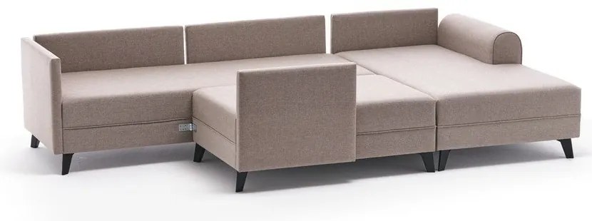 Bézs sarokkanapé (U alakú) Belen – Balcab Home