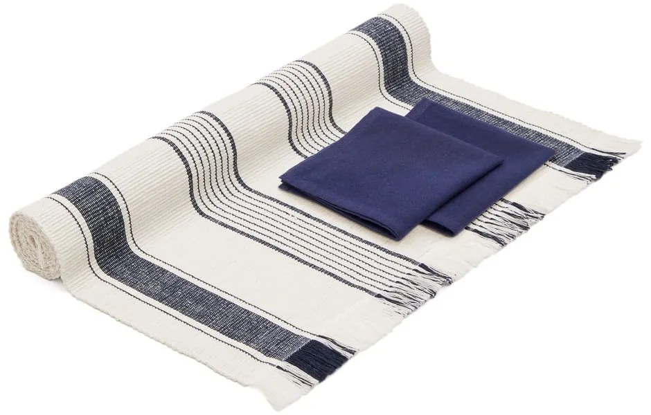 Pamut asztali futó és szalvéta szett 3 db-os 50x150 cm Sonima – Kave Home