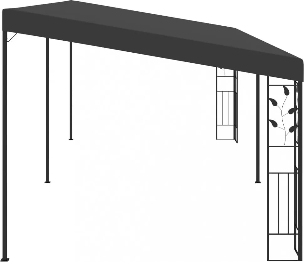 vidaXL antracitszürke falra szerelhető pavilon 6 x 3 x 2,5 m