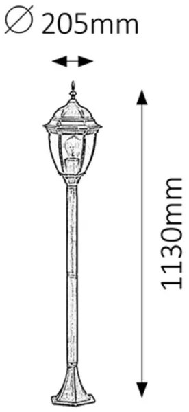 Rabalux 8385 - Kültéri lámpa TORONTO 1xE27/100W/230V IP44